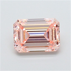 Picture of Lab Grown Diamond 2.09 Carats, Emerald with  Cut, Fancy Intense Pink Color, VS1 Clarity and Certified by IGI