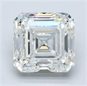 Natural Diamond 2.20 Carats, Asscher with  Cut, H Color, VVS2 Clarity and Certified by GIA