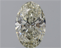 Natural Diamond 1.07 Carats, Oval with  Cut, K Color, SI1 Clarity and Certified by GIA