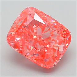 Picture of Lab Grown Diamond 5.09 Carats, CUSHION MODIFIED with  Cut, Fancy Vivid Pink Color, VVS2 Clarity and Certified by IGI