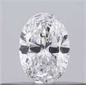 Natural Diamond 0.20 Carats, Oval with  Cut, D Color, VVS2 Clarity and Certified by GIA