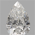 Natural Diamond 0.12 Carats, Pear with  Cut, E Color, IF Clarity and Certified by IGI