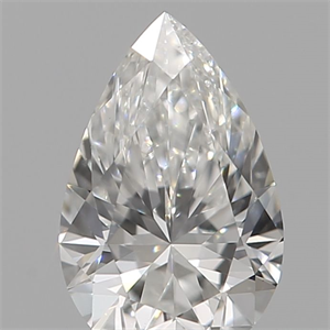 Picture of Natural Diamond 0.12 Carats, Pear with  Cut, E Color, IF Clarity and Certified by IGI