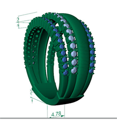Picture of 3/4 carat natural diamonds anniversary or cocktail ring