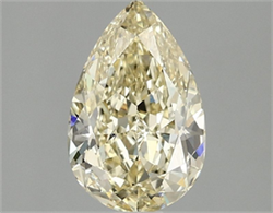 Picture of Lab Grown Diamond 1.59 Carats, Pear with  Cut, Fancy Intense Yellow Color, VVS2 Clarity and Certified by IGI