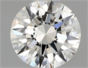 Natural Diamond 0.44 Carats, Round with Excellent Cut, H Color, VVS1 Clarity and Certified by GIA
