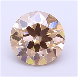 Picture of Lab Grown Diamond 1.73 Carats, Round with Excellent Cut, Fancy Light Brown Color, VVS2 Clarity and Certified by IGI