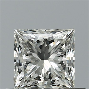 Picture of Natural Diamond 0.54 Carats, Princess with  Cut, H Color, IF Clarity and Certified by IGI