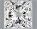 Natural Diamond 0.73 Carats, Princess with  Cut, H Color, SI1 Clarity and Certified by GIA