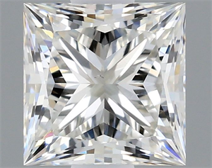 Picture of Natural Diamond 0.73 Carats, Princess with  Cut, H Color, SI1 Clarity and Certified by GIA