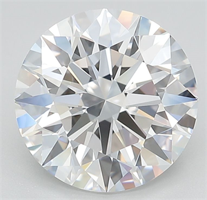Picture of Lab Grown Diamond 3.82 Carats, Round with Ideal Cut, D Color, IF Clarity and Certified by IGI