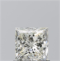 Natural Diamond 0.93 Carats, Princess with  Cut, L Color, SI1 Clarity and Certified by GIA