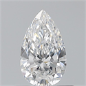 Natural Diamond 0.50 Carats, Pear with  Cut, E Color, VVS2 Clarity and Certified by GIA