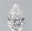 Natural Diamond 0.50 Carats, Pear with  Cut, E Color, VVS2 Clarity and Certified by GIA