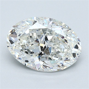 Foto Diamante Natural 1.70 quilates, Ovalado , Color G, claridad VVS1 y certificado GIA de