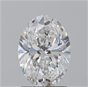 Natural Diamond 1.70 Carats, Oval with  Cut, D Color, SI2 Clarity and Certified by GIA
