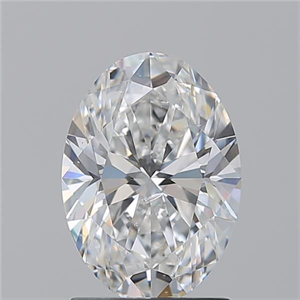 Picture of Natural Diamond 1.70 Carats, Oval with  Cut, D Color, SI2 Clarity and Certified by GIA