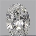 Natural Diamond 0.18 Carats, Oval with  Cut, F Color, SI2 Clarity and Certified by GIA