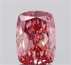 Picture of Lab Grown Diamond 2.19 Carats, CUSHION MODIFIED with  Cut, Fancy Vivid Pink Color, VS2 Clarity and Certified by IGI