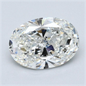 Natural Diamond 1.40 Carats, Oval with  Cut, H Color, VVS2 Clarity and Certified by GIA