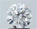Natural Diamond 1.03 Carats, Round with Excellent Cut, G Color, SI2 Clarity and Certified by GIA