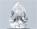 Natural Diamond 0.50 Carats, Pear with  Cut, D Color, VS1 Clarity and Certified by GIA