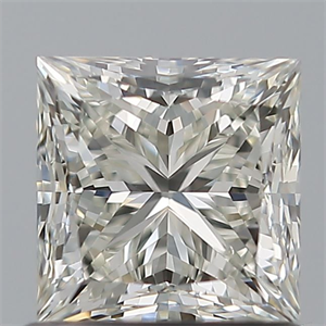 Picture of Natural Diamond 0.91 Carats, Princess with  Cut, J Color, VS1 Clarity and Certified by GIA