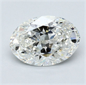 Natural Diamond 1.20 Carats, Oval with  Cut, H Color, VS1 Clarity and Certified by GIA