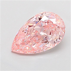 Picture of Lab Grown Diamond 3.09 Carats, Pear with  Cut, Fancy Vivid Pink Color, VS1 Clarity and Certified by IGI