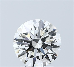 Picture of Lab Grown Diamond 1.53 Carats, Round with Ideal Cut, F Color, VVS2 Clarity and Certified by IGI