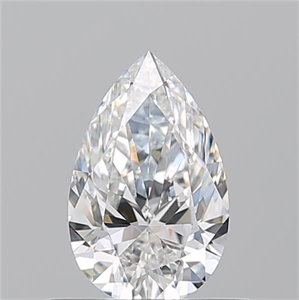 Picture of Natural Diamond 0.57 Carats, Pear with  Cut, E Color, VS2 Clarity and Certified by GIA