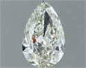 Natural Diamond 0.50 Carats, Pear with  Cut, J Color, VVS1 Clarity and Certified by IGI