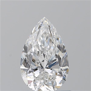 Picture of Natural Diamond 0.98 Carats, Pear with  Cut, E Color, SI2 Clarity and Certified by GIA
