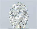 Natural Diamond 0.72 Carats, Oval with  Cut, H Color, VVS1 Clarity and Certified by GIA