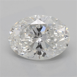 Picture of Natural Diamond 2.51 Carats, Oval with  Cut, F Color, SI1 Clarity and Certified by GIA