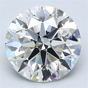 Picture of Natural Diamond 2.61 Carats, Round with Excellent Cut, H Color, VS1 Clarity and Certified by GIA