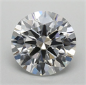 Lab Grown Diamond 1.23 Carats, Round with Excellent Cut, F Color, VVS2 Clarity and Certified by IGI