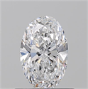 Natural Diamond 0.56 Carats, Oval with  Cut, D Color, VS2 Clarity and Certified by GIA