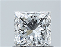 Natural Diamond 0.71 Carats, Princess with  Cut, E Color, VS2 Clarity and Certified by GIA