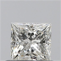 Natural Diamond 0.51 Carats, Princess with  Cut, J Color, VS2 Clarity and Certified by GIA
