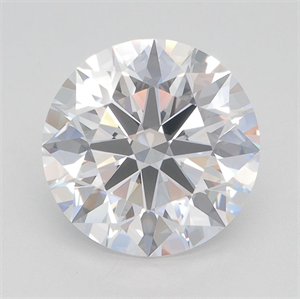 Picture of Lab Grown Diamond 3.09 Carats, Round with Excellent Cut, D Color, VVS2 Clarity and Certified by GIA