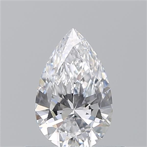 Picture of Natural Diamond 0.51 Carats, Pear with  Cut, D Color, VVS2 Clarity and Certified by GIA