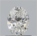 Natural Diamond 0.60 Carats, Oval with  Cut, G Color, VS2 Clarity and Certified by GIA
