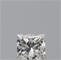 Natural Diamond 0.24 Carats, Princess with  Cut, F Color, VVS1 Clarity and Certified by GIA