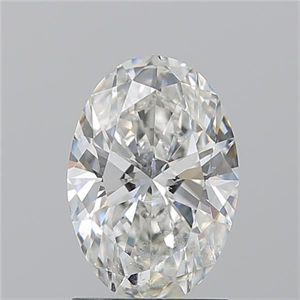 Picture of Natural Diamond 1.50 Carats, Oval with  Cut, H Color, SI2 Clarity and Certified by GIA