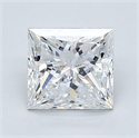 Natural Diamond 1.63 Carats, Princess with  Cut, E Color, I1 Clarity and Certified by GIA