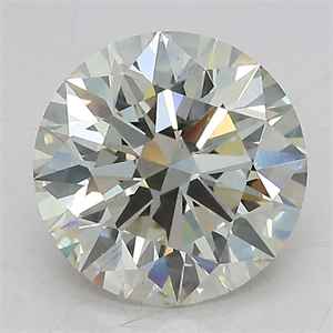 Picture of Lab Grown Diamond 3.02 Carats, Round with Ideal Cut, J Color, VS1 Clarity and Certified by IGI