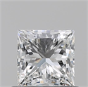 Natural Diamond 0.70 Carats, Princess with  Cut, H Color, VVS2 Clarity and Certified by GIA