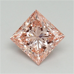 Picture of Lab Grown Diamond 1.78 Carats, Princess with  Cut, Fancy Vivid Pink Color, VVS2 Clarity and Certified by IGI