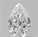 Natural Diamond 0.50 Carats, Pear with  Cut, E Color, VVS2 Clarity and Certified by GIA